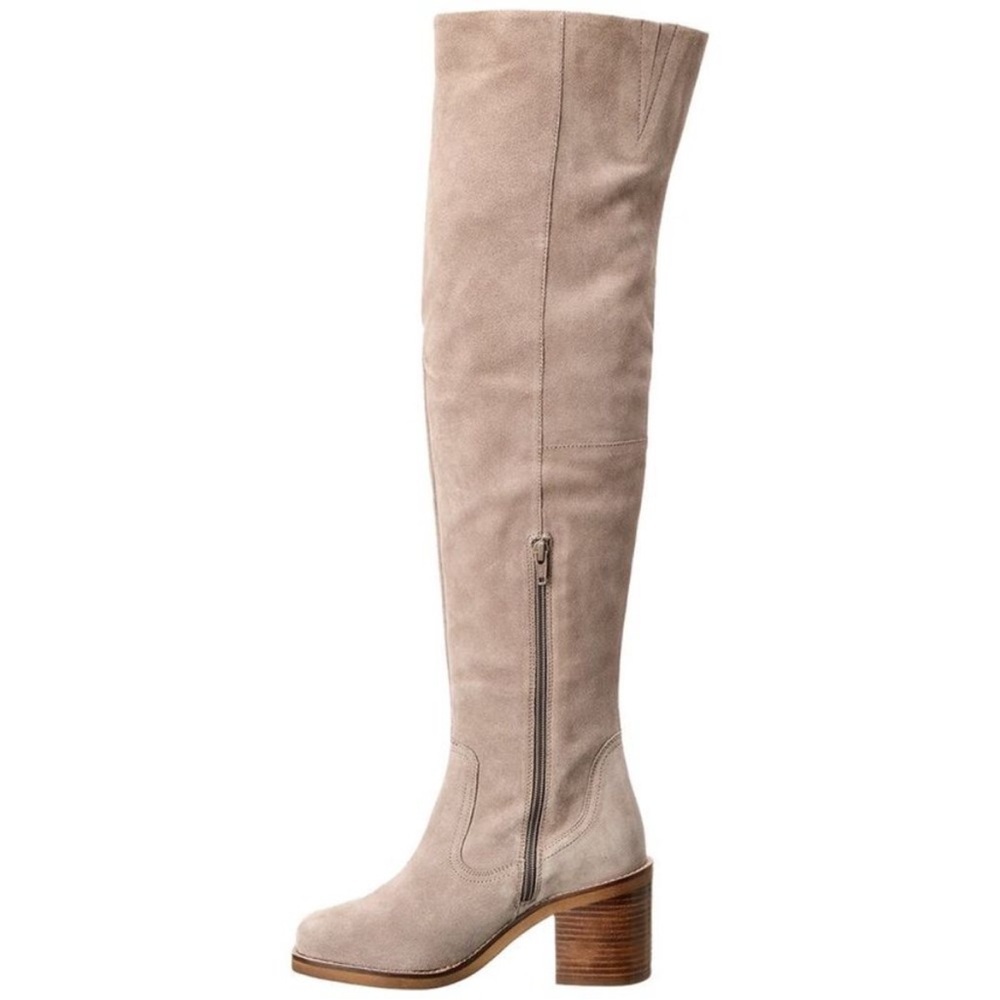Seychelles Anthropologie taupe Overheard Suede Over-The-Knee Boot - Picture 2 of 16